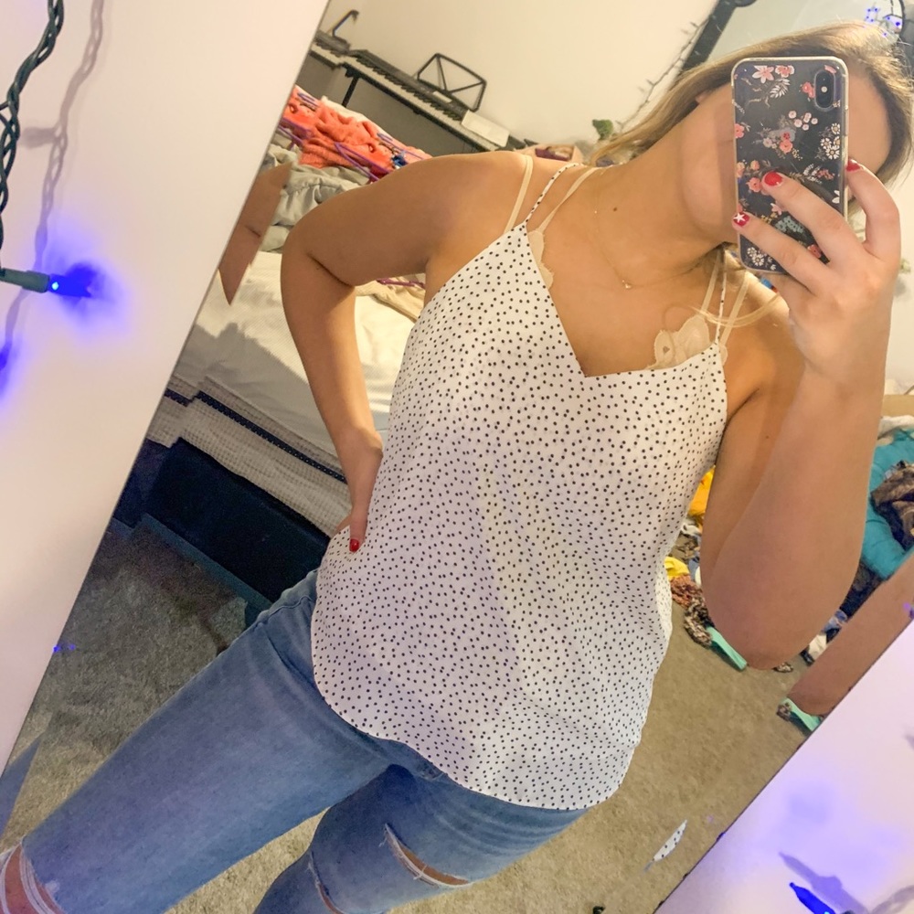 boutique tank with detailed back
